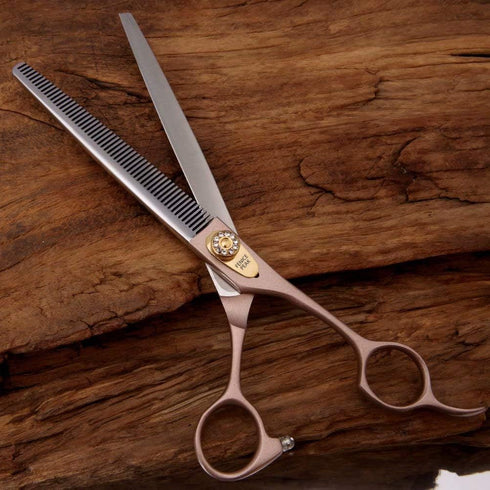 Fenice Peak Professional Thinning Scissors for Dog Cat, 7/7.5'', 440C Stainless Steel, 50/56 Teeth