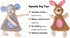 Comtim No Stuffing Dog Toys with Squeaker - Durable Chew Toys for Small Dogs & Puppies, Rabbit & Elephant