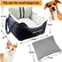 Dog Car Seat for Small Dogs, Fully Detachable & Washable Travel Bed with Storage Pockets, Under 25 lbs
