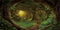 AWERT 72x24 inches Psychedelic Forest Terrarium Background, Dim Old Trees Woodland Reptile Habitat Vinyl Background
