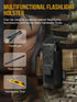OneTigris Flashlight Holster Flashlight Holder Molle Flashlight Holster Tactical Flashlight Pouch Holder for Belt 1000D Cordura Nylon