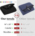 VIVIDLY Microfiber Waffle Pattern Tri-fold Golf Towel - Black Golf Towel Set with Club Brush and Divot Tool