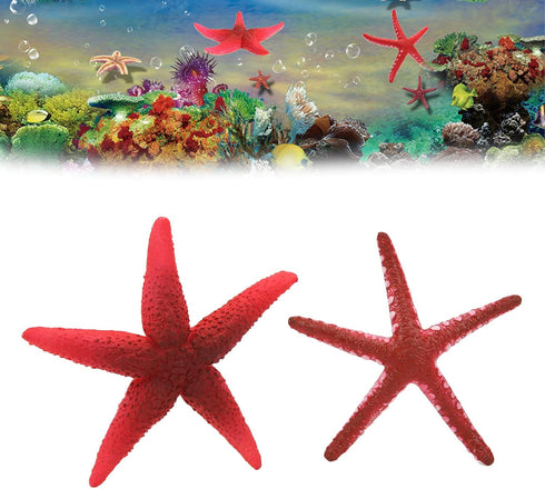 Soft and Flexible Sea Star Artificial Starfish, Silicone Decoration for Fish Tank Landscaping Supplies