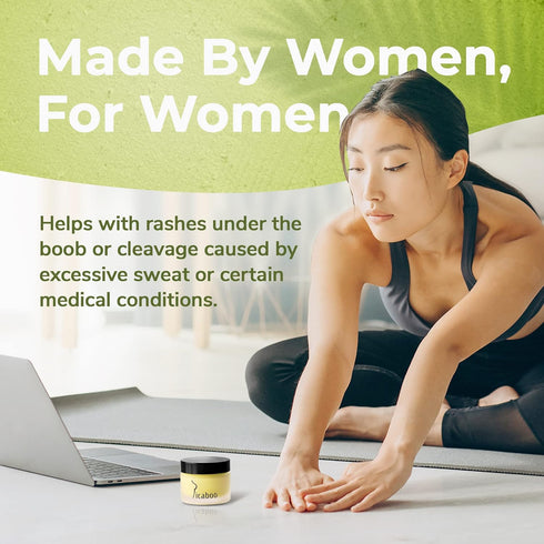 1 oz. Under Breast and Cleavage Rash Cream, Breast Chafing, Itch Relief, Chafing Relief, Made with Matcha Green Tea