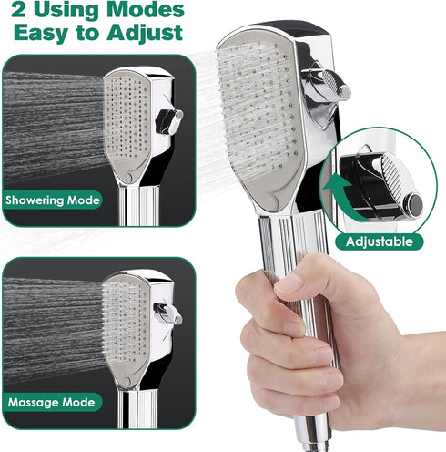 Dog Shower Attachment - Pet Washing Shower Sprayer with Stainless Steel Hose & Diverter Valve, 3-in-1 Handheld Shower