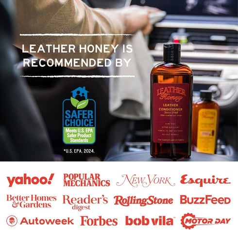 Leather Honey Leather Cleaner, Non-Toxic Leather Care, Deep Cleans Leather, Faux & Vinyl, Made in the USA