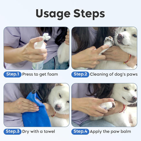 (2 Pack 1 Pack Leopong Dog Paw Care Kit- Paw Cleaner and Balm for Pet Foot Washer Care Cleaners and Balm)
