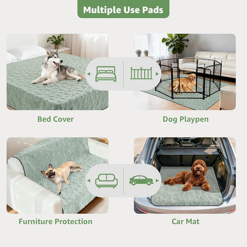 2 Pack 31"x36" LOOBANI Washable Pee Pads for Dogs: Super Absorbent Reusable Puppy Pads, Leakproof and Waterproof Dog