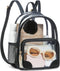 Missnine Small Clear Backpack for Stadium Events Anti-theft Mini Clear Bag for