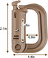 XTACER Tactical Multipurpose Small D-Ring Locking Hook - Set of 10 for Molle Webbing