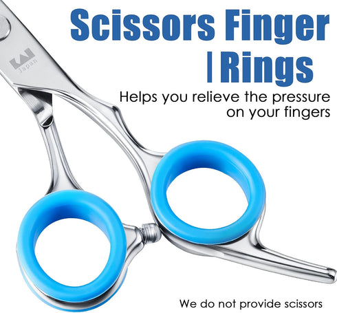 20 Pieces Scissors Finger Rings, Rubber Finger Rings for Pet Hair Shears and Grooming Scissors