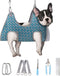 Supet Dog Grooming Hammock for Small Dogs and Cats, Coral Blue, Relaxation Restraint for Nail Trimming