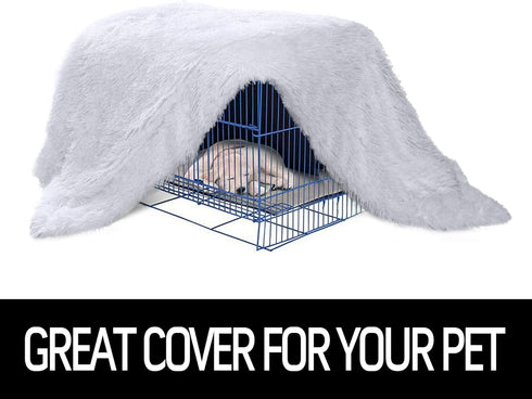 LOCHAS Luxury Fluffy Dog Blanket - Extra Soft and Warm Sherpa Fleece Pet Blankets for Dogs Cats - Plush Furry Faux Fur