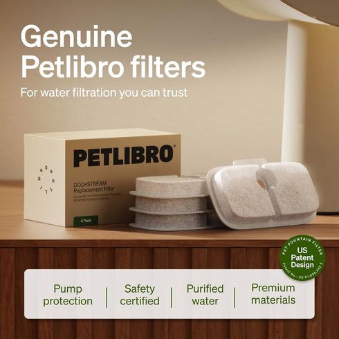 8 Packs WF106/WF116/WF105/WF115/WF005/WF305, 4 Set PETLIBRO Cat Water Fountain Filter Replacement, Pet Fountain Filter