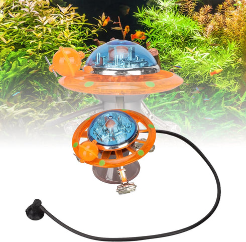 Suspended UFO Fish Tank Decoration - Air Action Ornament for Aquarium Landscape