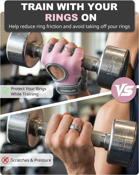VINSGUIR Workout Gloves for Women and Men, Breathable Weight Lifting Gloves for Gym Exercise, Fitness, Training