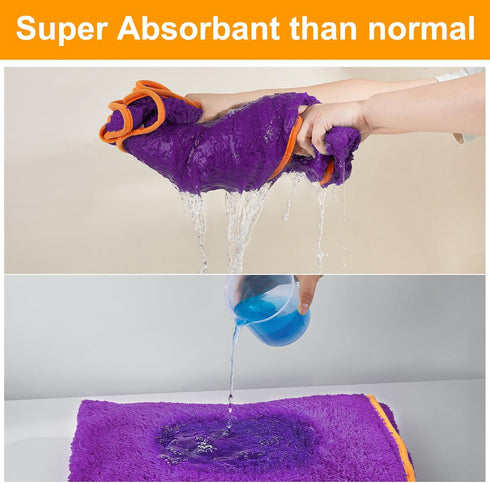 Bienbee Dog Bathrobe, Super Absorbent Adjustable Towels for Drying Large Dogs After Bath
