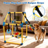 8 Puppy Play Gym with Hanging Toys, Indoor Jungle Gym Toys for Small Dogs with PVC Frame, Interactive Puppy Toy