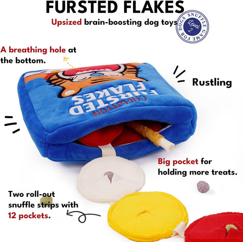 Interactive Dog Toys - Enrichment Snuffle Crinkle Treat Puzzle Toys for Boredom, Nose Work for Small, Medium, Large Dogs