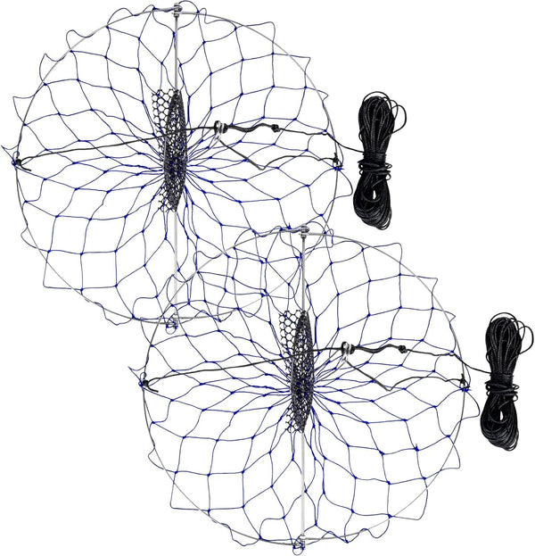 Castable Crab Traps with 110' Orange Crab Rope and Stainless Steel Bait