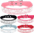 Bling Dog Collar, Rhinestone Jewel Sparkle, Fancy Leather, for XXS XSmall Small Medium Large XL XXL Puppies, Red, S