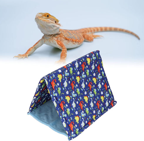 Zerodis Reptile Tent Bed, Soft Warm Washable Sleeping Tent with Cute Pattern, Suitable for Pets 30x27x26cm