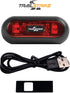 Trailstrike LED Red Rear Helmet Light for Motorcycle, Rechargeable Safety Lamp with USB Cable, TS-101-A