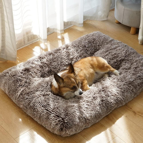 ULIGOTA Dog Bed Crate Pad, Plush Soft Bed for Small Medium Large Dogs, Washable Anti-Slip Kennel Crate Mats for