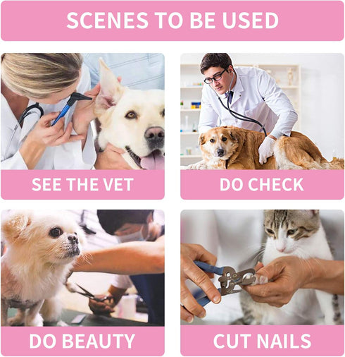 MCHY Inflatable Dog Cone - Adjustable Recovery Collar for Dogs After Surgery, Prevent Biting & Scratching (Pink S)
