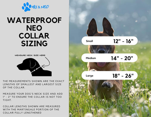Max and Neo Waterproof NEO Collar, Small, Black, We Donate a Collar to Dog Rescue for Every Collar Sold