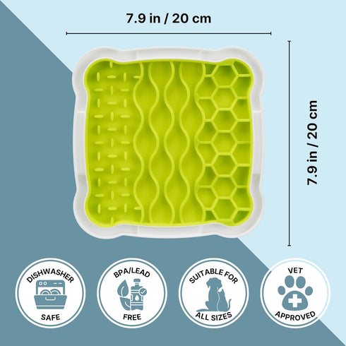 TRIXIE Lick'n Snack Licking Plate, Dogs and Cats Lick Mat, Slow Feeder
