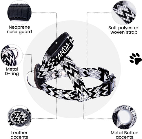 ANDA Gentle Leader Ultra-Light No-Pull Dog Headcollar: Adjustable, Breathable Comfort, Prevents Explosive Rushes, Ideal for Daily Use (Medium Size)