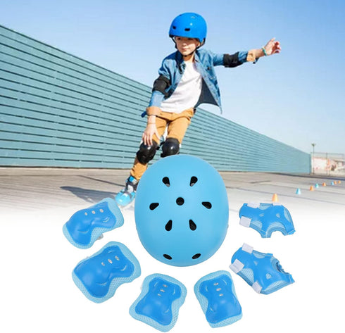 Kids Helmet Pad Set - Professional Adjustable Protective Gear for Skateboard, Bike, Knee, Elbow Pads, Wrist Guards