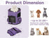 PETSFIT Dog Backpack Carrier with Upgraded Waist Protection, Ventilated Collapsible Backpack for Small Dogs/Cats