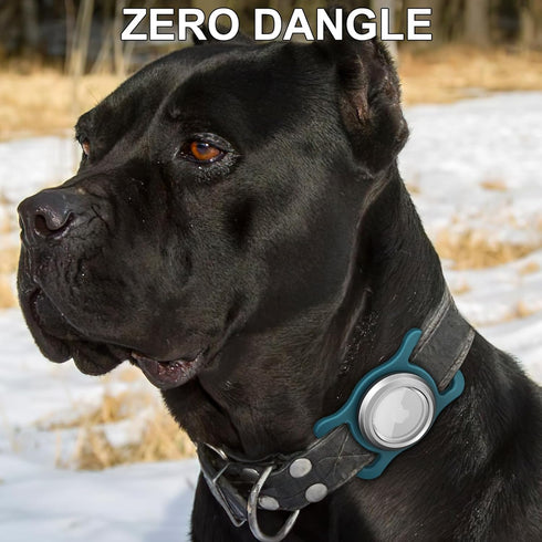 AirTag Holder Dog Collar, Waterproof Protective Apple Air Tag Tracker Cover for Medium to Large Dog Collar