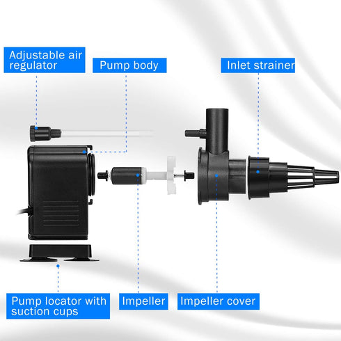 AquaMiracle 135 GPH Aquarium Powerhead Pump, Circulating Water Pump for 10-40 Gallon Tanks