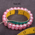 2 Rows Pearls Pet Dog Necklace Collar - Bling Accessories for Puppy Jewelry, Handmade Adjustable (Pink, Extra Small)