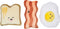 Pearhead Barkfast Dog Toys, Set of 3, Plush Pet Squeaker Toys, Breakfast
