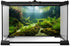Durable Vinyl Ocean Floor Fish Tank Background, Underwater Stone Cave Sunlight Decoration, 48x18in Aquarium Backdrop