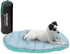 Furhaven Outdoor Travel Dog Bed for Small Dogs, Washable & Foldable with Carry Bag, Aqua/Granite Gray, Small