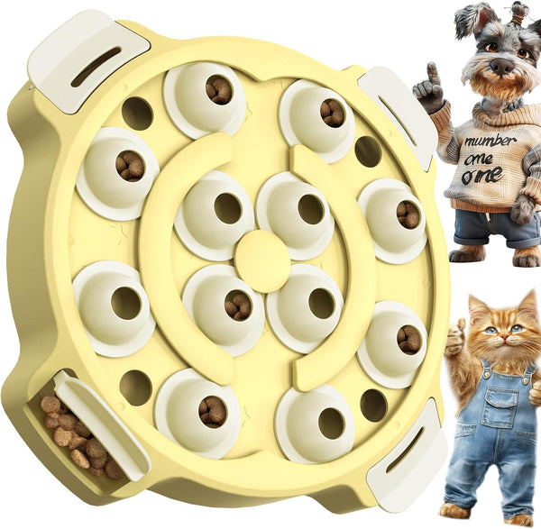 KADTC Dog & Cat Puzzle Toy, 2 Levels of Step-by-Step Challenge, Large