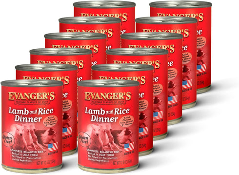 Evanger's Heritage Classic Lamb & Rice Dinner Dog Food 12 Count, 12.5