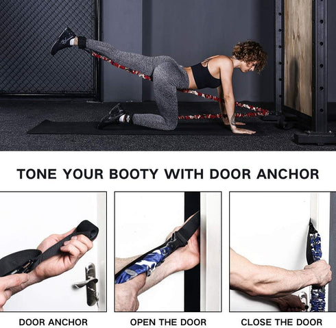 INNSTAR Booty Resistance Band Glute Cord Cable Machine for Hip Home Workout Kickbacks with Instructions