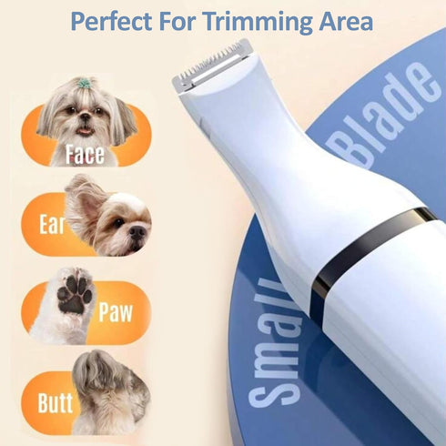 Luxuz 3-in-1 Trimmer, Trimmer Dog & Cat Grooming Kit, Rechargeable Quiet Pet Clippers with Nail Grinder & Paw Cordless