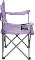 Generic Basic Quad Folding Camp Chair with Cup Holder, Lavender Adult Portable Outdoor Chair, Heavy Duty Steel Frame