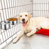 Dog Crate Water Bowl, 2 pcs Stainless Steel Large Dog Bowls 40oz & 60oz, Durable Anti-Spill Pet Metal Bowl