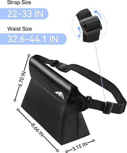 HEETA 2-Pack Waterproof Pouch with Waist Strap, Touchable Dry Bag with Adjustable Belt for Phone Valuables for Swimming