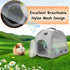 Guinea Pig Carrier Backpack, Clear Bubble Window for Guinea Pig, Bunny, Rat, Bird (Grey, Upgraded Mesh)