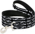 Buckle-Down Pet Leash - Distressed Union Jack Black/White - 4 Feet Long - 1" Wide