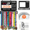 Race Bib and Medal Display for Runners, 16" Metal Marathon Medal Hanger